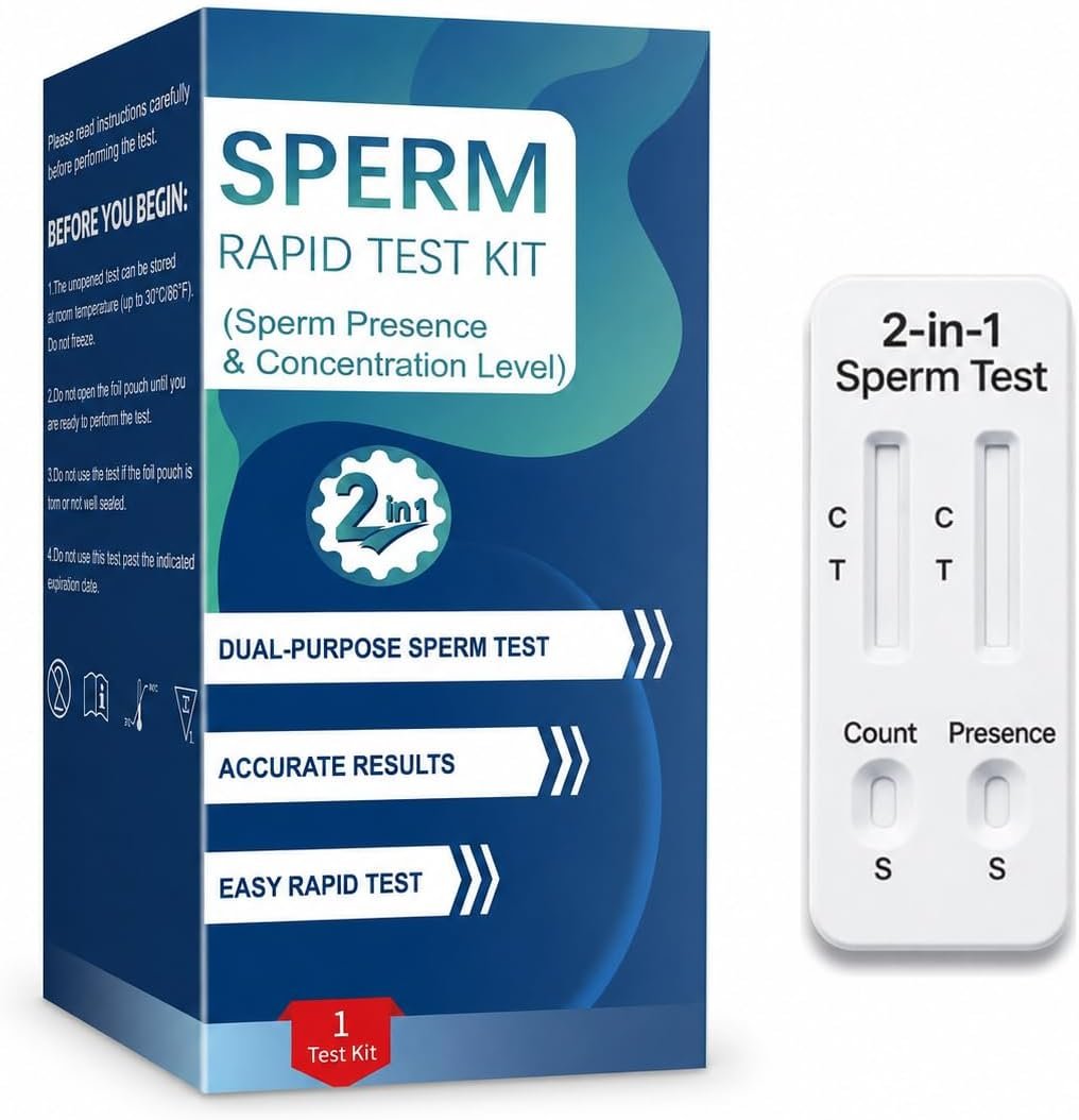 Men’s Home Fertility Check – 2-in-1 At-Home Test, Simple One-Step Check with Reliable Indicator – #ModelFLC