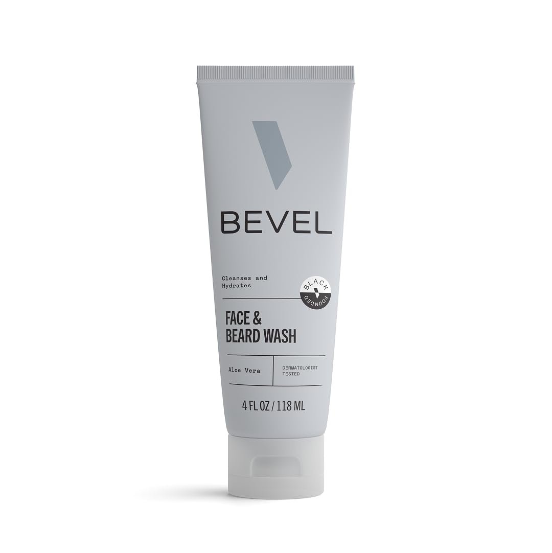 Bevel Face & Beard Wash with Witch Hazel and Aloe Vera to Cleanse, Hydrate
