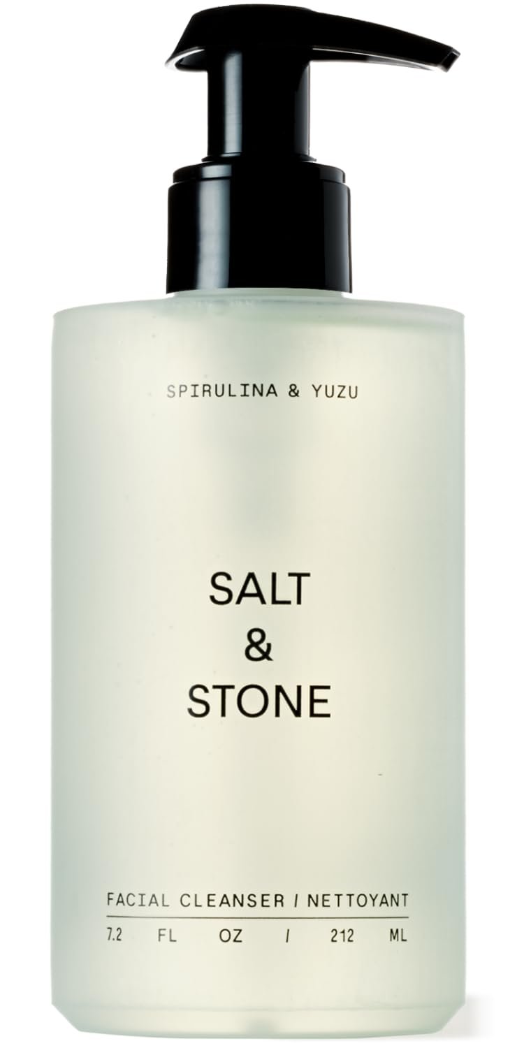 Salt & Stone Facial Cleanser, Gentle Face Wash for Women & Men Vegan 7.2 oz