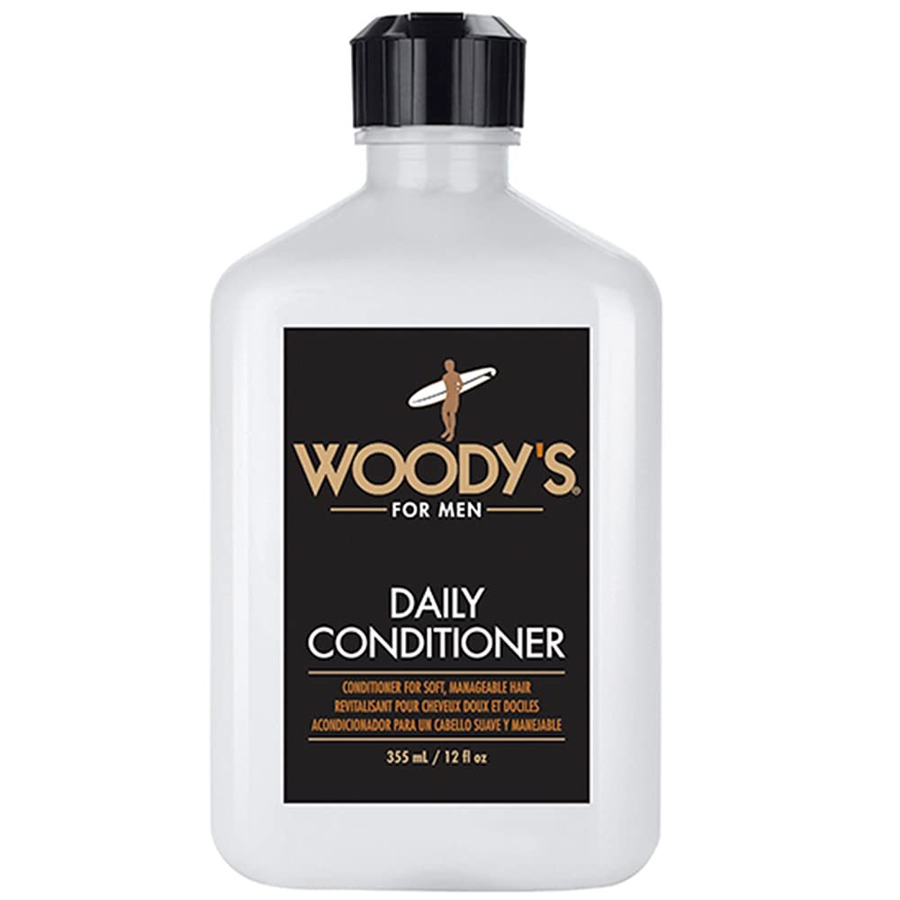 Woody’s Daily Hair Conditioner for Men – Hydrating Mens Conditioner & Nourishing Hair Care, Paraben-Free Formula, 12 fl oz