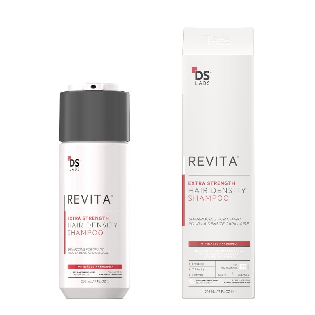 DS Labs Revita Extra Strength Shampoo, 205mL – Scalp First Cleanse for Fuller, Thicker Looking Hair, Lightweight Hydration, Sulfate Free, Color Safe, For Men & Women