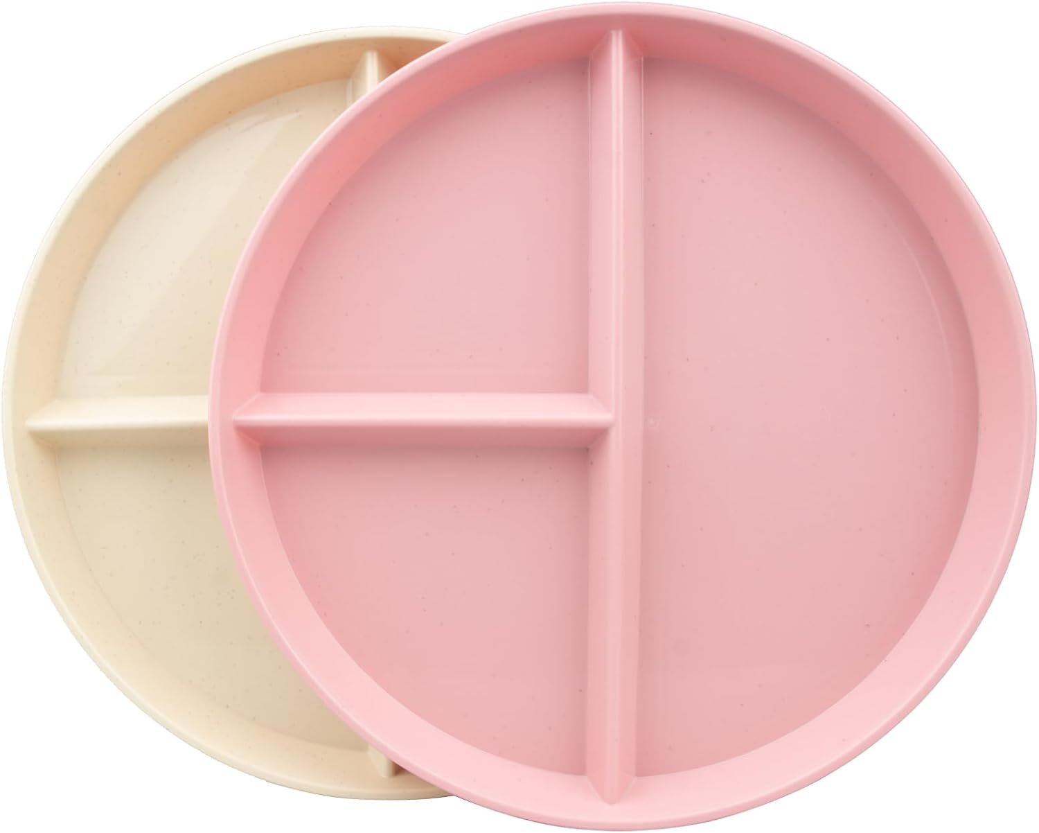 2Pack Portion Control Plate, 9 Inch Divided Plates for Dinner