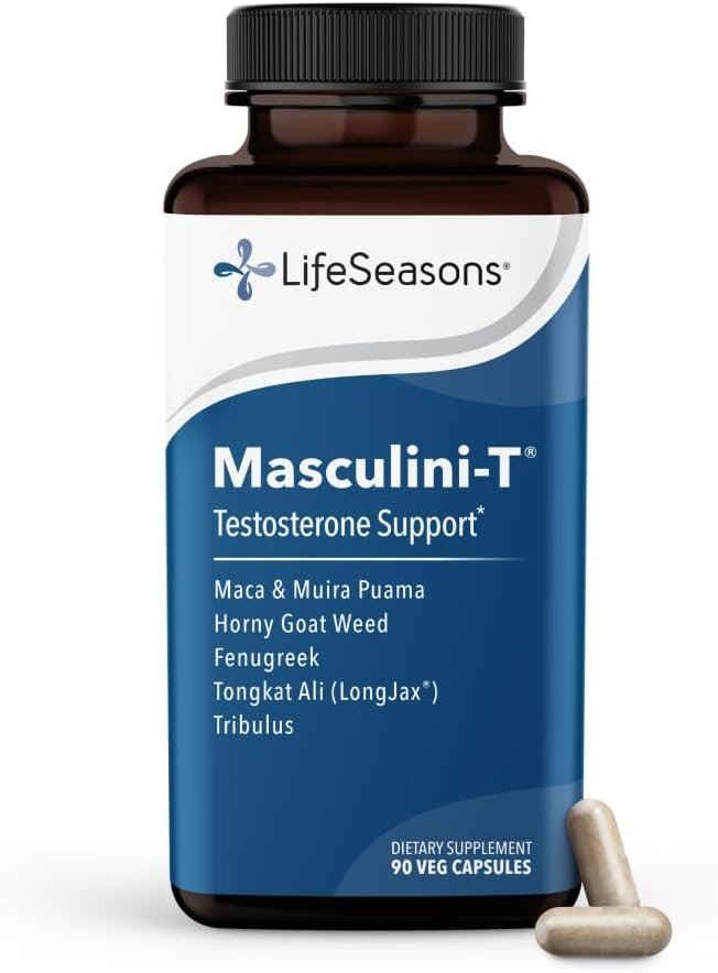 LifeSeasons Masculini-T – Testosterone Support Supplement – Enhances Mental & Physical Aspects of Sexual and Athletic Performance – Supports Normal Erectile Function – Improve Libido – 90 Capsules