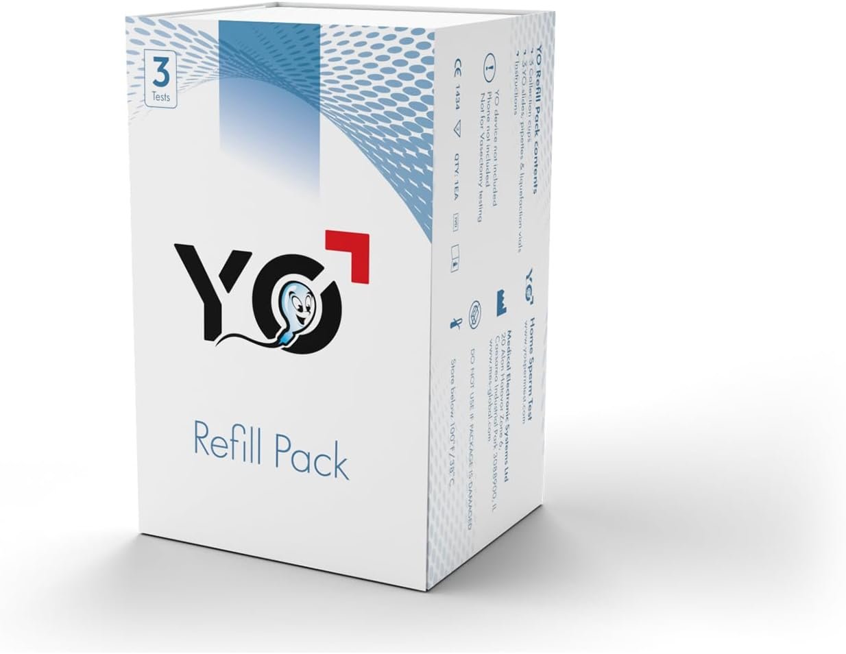 Refill Kit | 3 Additional Tests for YO Home Sperm Test | Motile Semen Analysis | YO Testing Device NOT Included – Refill Pack Only