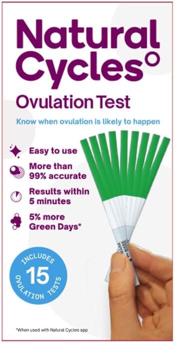 Natural Cycles Ovulation Test Strips 15 Count – 99% Accurate LH Tests