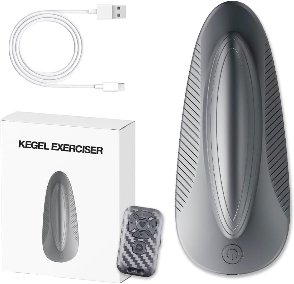 Kegel Exerciser for Men, Soft Silicone Kegel Exercise Device（Grey）