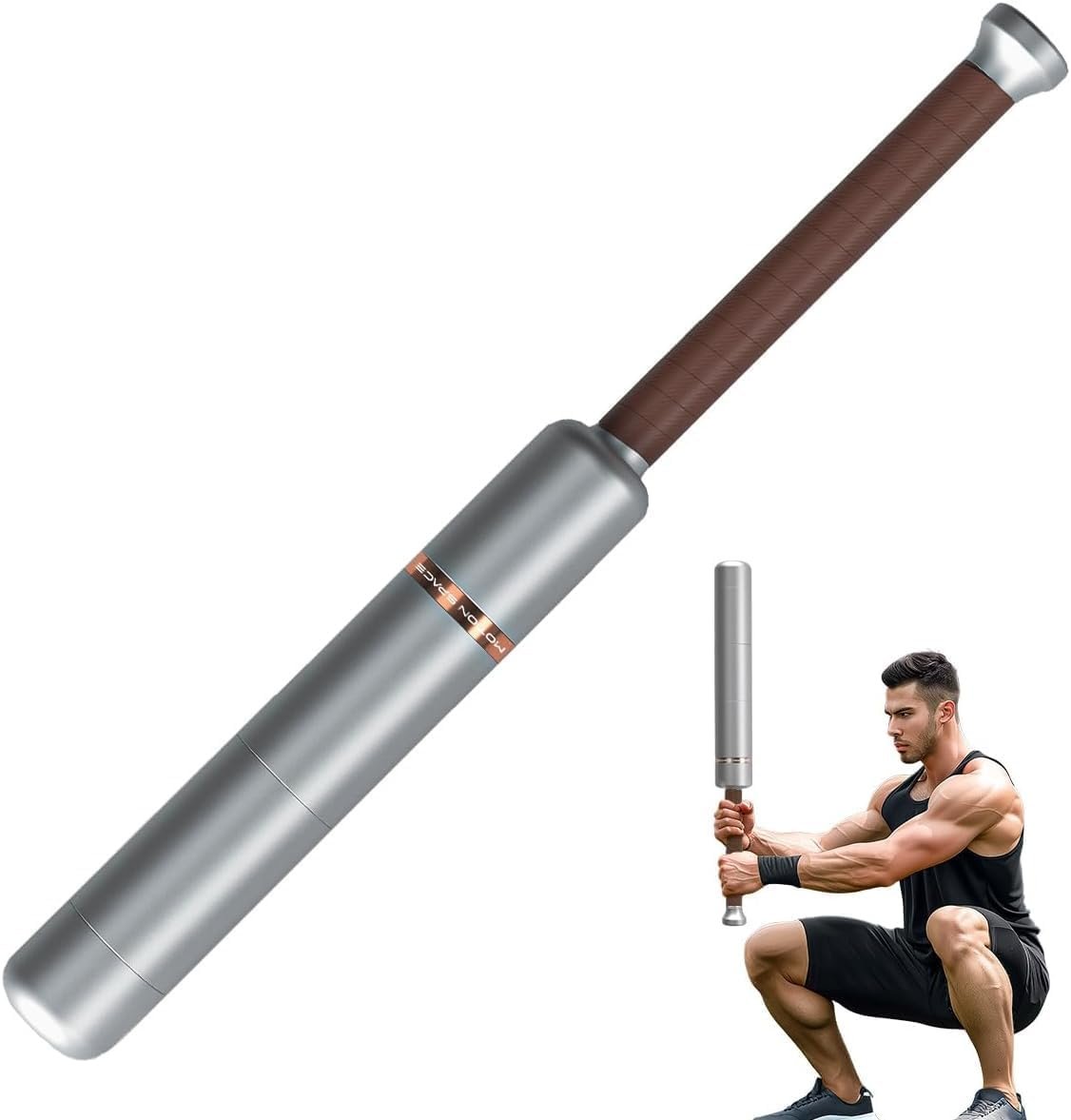 Motion Space Adjustable Macebell Clubbell for Strength Training, Premium Steel Indian Club for Full Body, Muscles, Shoulder, Grips & Forearms Workouts to Stretching