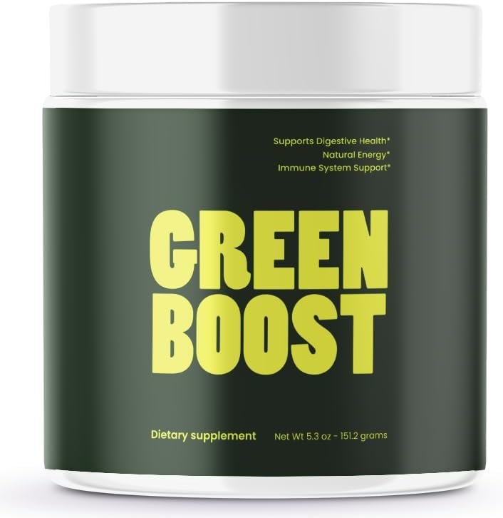 Green Boost Superfood Powder – 16 Super Fruits & Veggies and Bacillus Coagulan Probiotic (30 Servings)