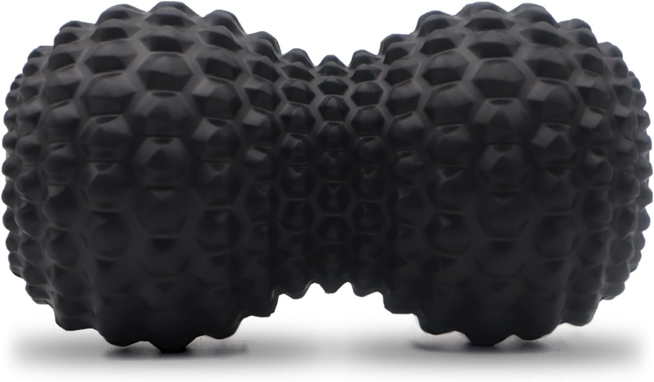 KITWILD Peanut Massage Ball, Double Lacrosse Massage Roller Ball, Black
