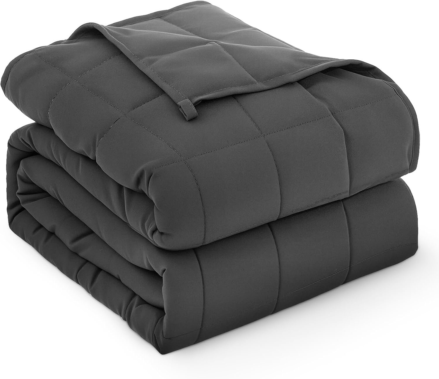 Weighted Blanket for Adults 15lbs, 48″x72″, Twin Size Soft Cooling Weighted Blanket for 125-180lbs, Breathable Heavy Blanket with Glass Beads Warm Thick Blanket for Bed Sofa All Season, Dark Grey