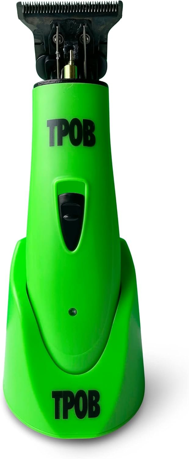 TPOB Ghost X Beard Trimmer for Men – Professional Hair Trimmer, 7000 RPM Cordless T-Blade Edger Clipper with DLC Blade, Rechargeable Electric Beard Shaver, Whisper Quiet for Barber & Home Use (Slime)
