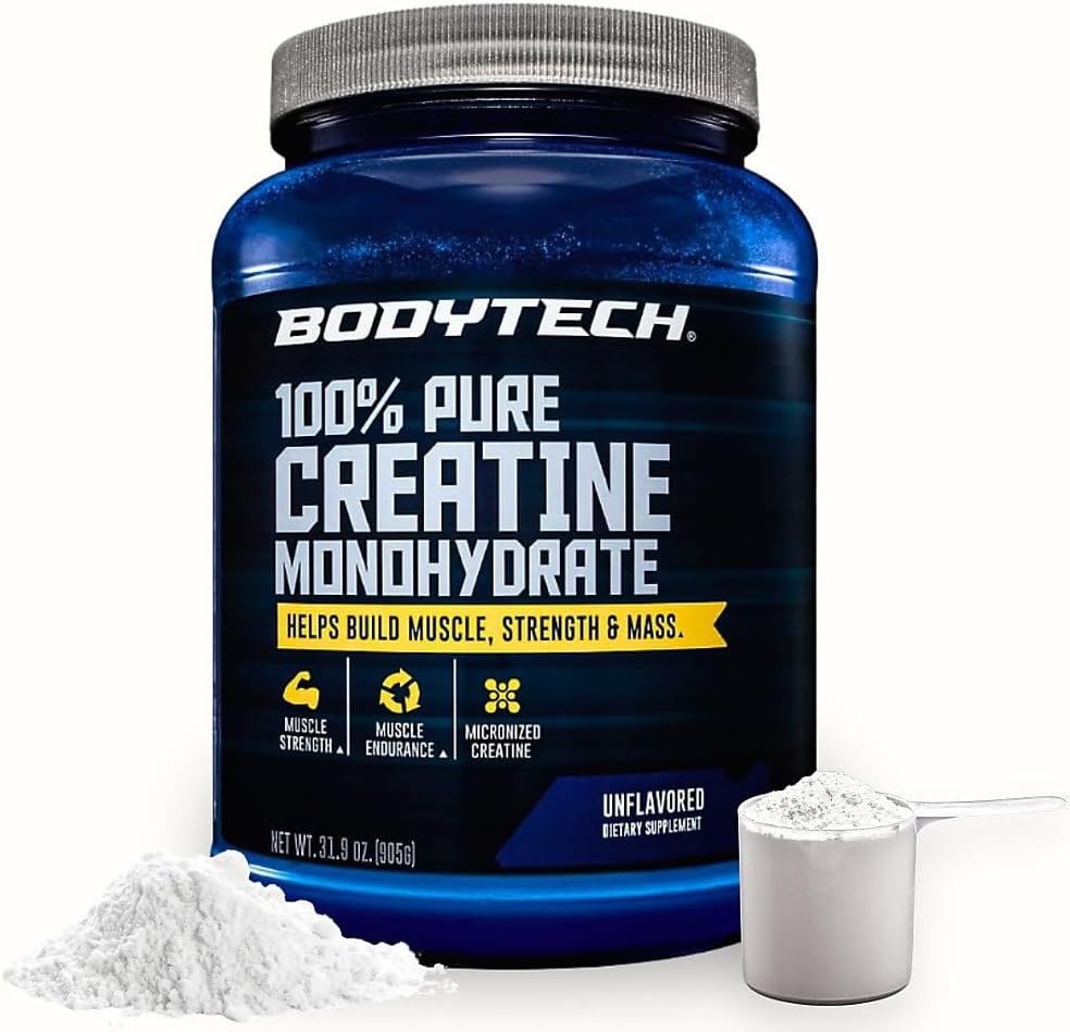 BodyTech Creatine Monohydrate Powder, Unflavored, 31.9 Oz, 181 Servings