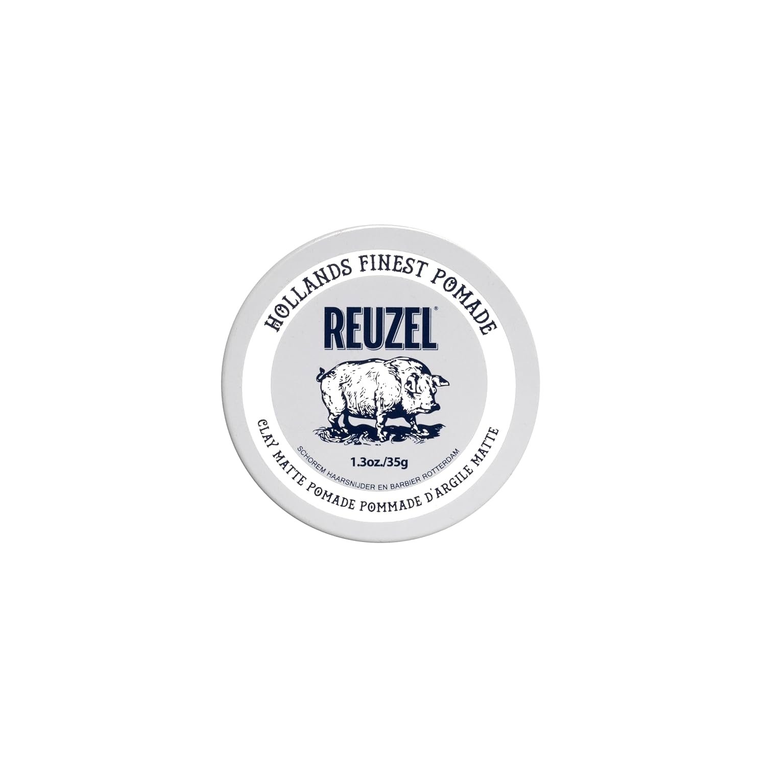 REUZEL Clay Matte Pomade, Medium All Day Hold, Water Soluble Styling, Matte Finish and Flake Free, Easy To Wash Out, For All Hair Types