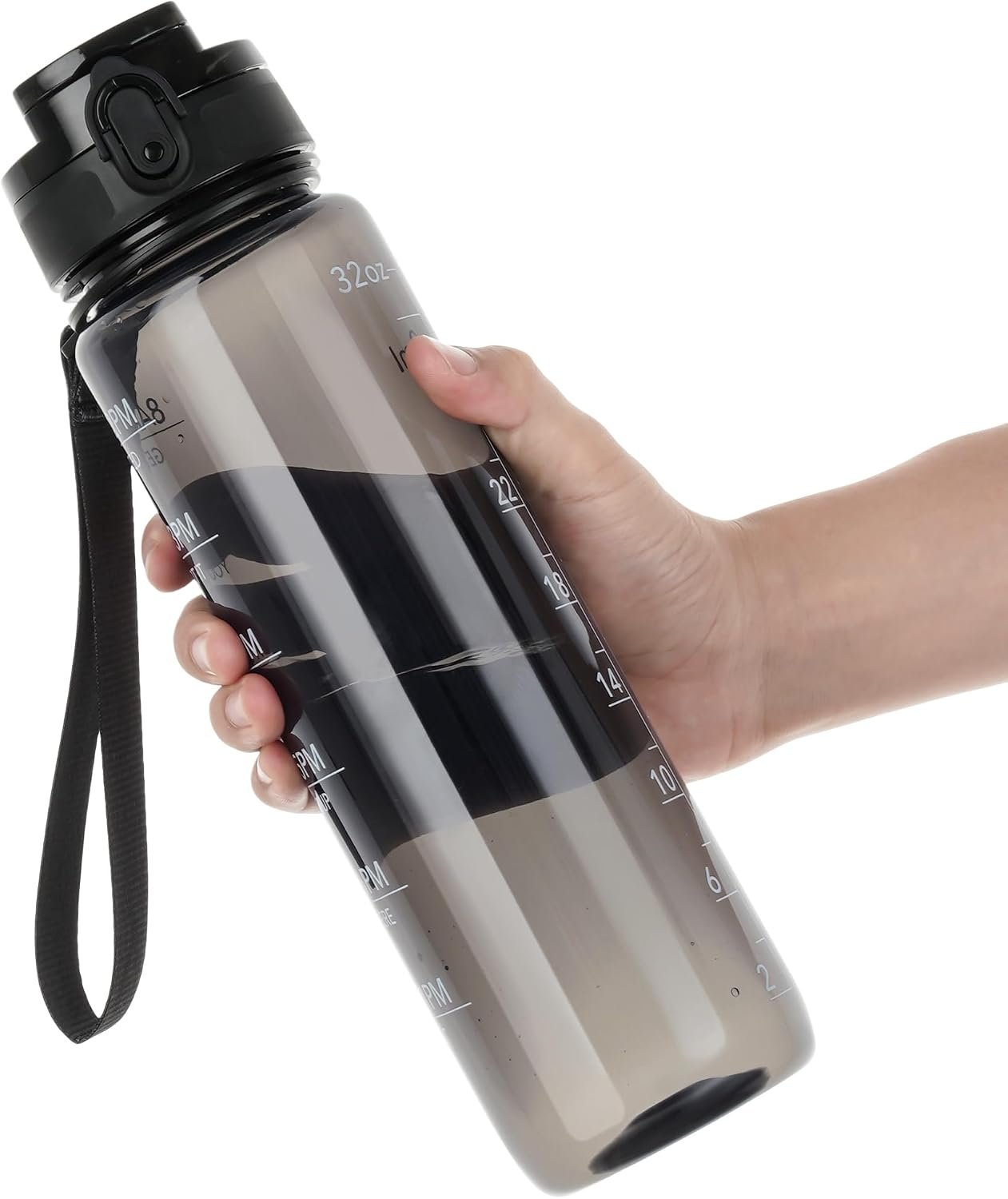 OLDLEY Water Bottle, 32oz Motivational Sports Water Bottle with Time Marker