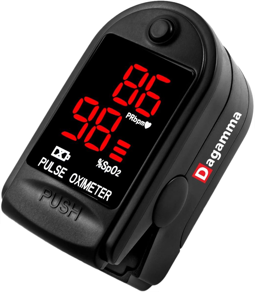 Dagamma Finger Pulse Oximeter DP100 in Black- the Authentic Pulse Oximeter for sports and aviation use