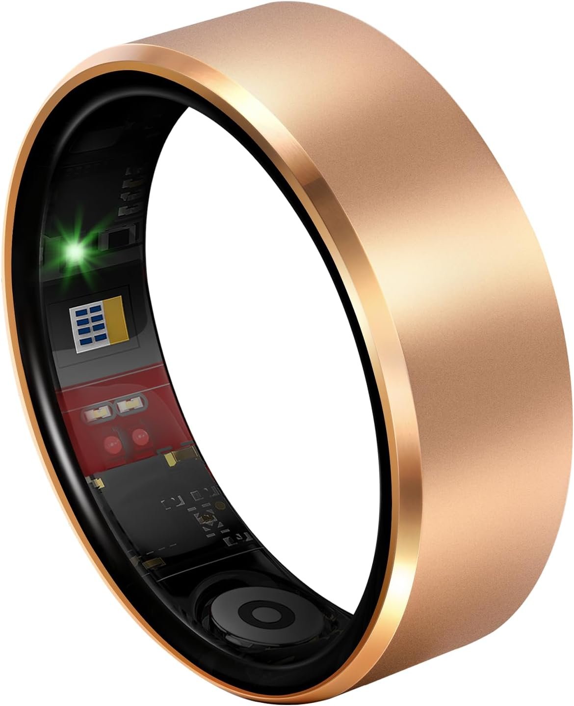Smart Health Ring Fitness Tracker for Men Women, Sleep, Stress & Activity Monitoring, IP68 Waterproof, Long Lasting Battery, No Subscription Fees, Compatible with iOS & Android, Warm Gold 10