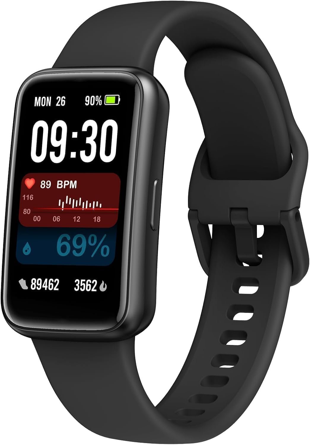 Fitness Tracker,Smart Watch with 24/7 Heart Rate Blood Oxygen Sleep Monitor,1.47″ HD Touchsreen with Step & Calorie Counter 100+ Sport Modes Health Activity Trackers for Men and Women (Black)