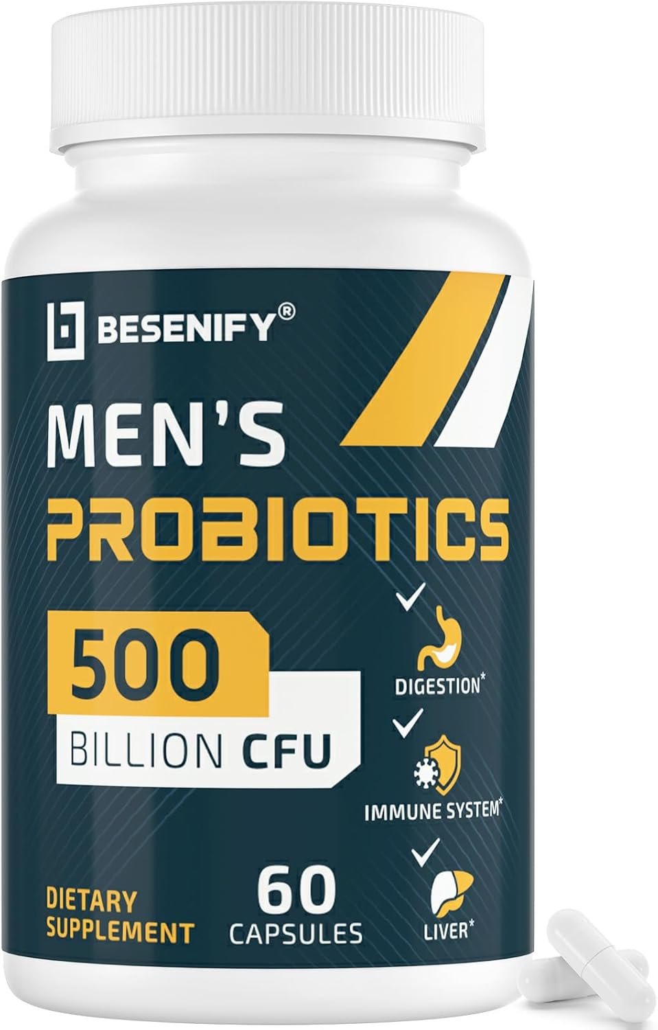 Probiotics for Men, 500 Billion CFUs & 12 Strains, Mens Probiotic, 60 Cap