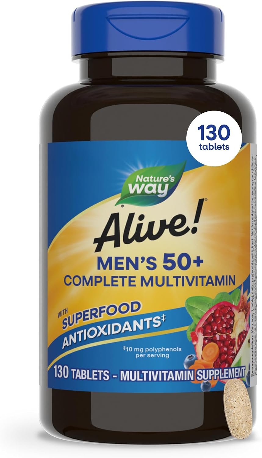 Nature’s Way Alive! Men’s 50 Plus Multivitamin Complete Tablets, 130 ct