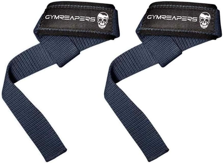 Gymreapers Lifting Wrist Straps for Weightlifting, Bodybuilding, Powerlifting, Strength Training, & Deadlifts – Padded Neoprene with 18″ Cotton