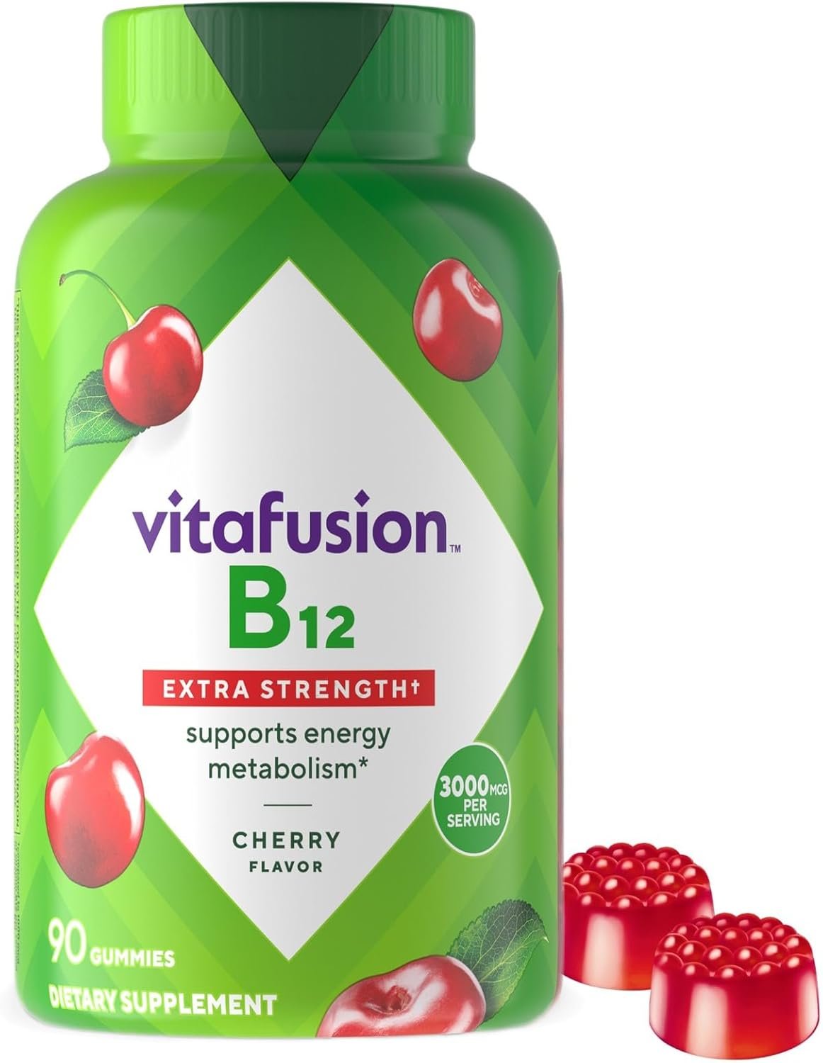 Vitafusion Vitamin B12 Gummies | 3000 mcg Per 2 Gummies | 90 Gummy Vitamins