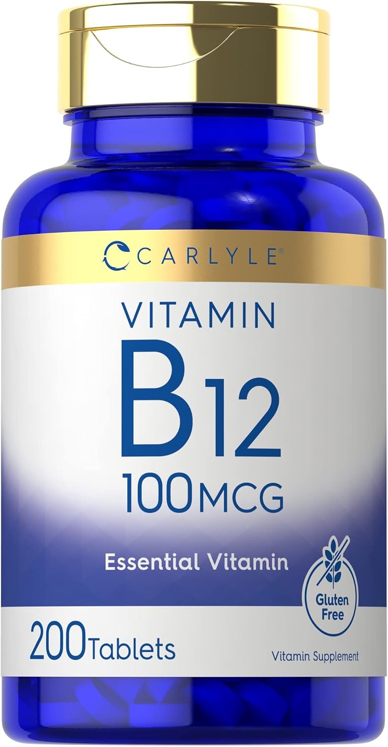 Carlyle Vitamin B12 100mcg | 200 Tablets | Essential Vitamin Supplement
