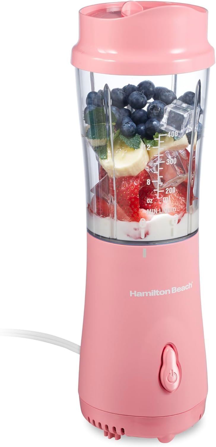 Hamilton Beach Portable Blender for Smoothies With 14 oz. Travel Jar