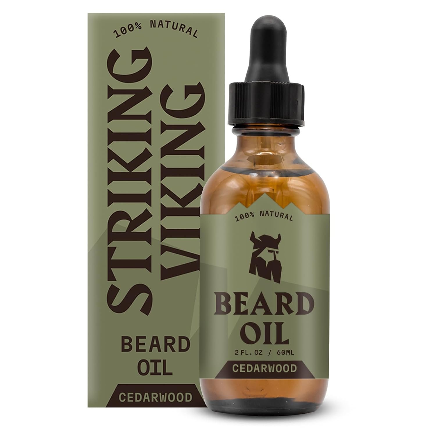 Striking Viking Beard Oil for Men – 2 Fl Oz, Cedarwood Scent