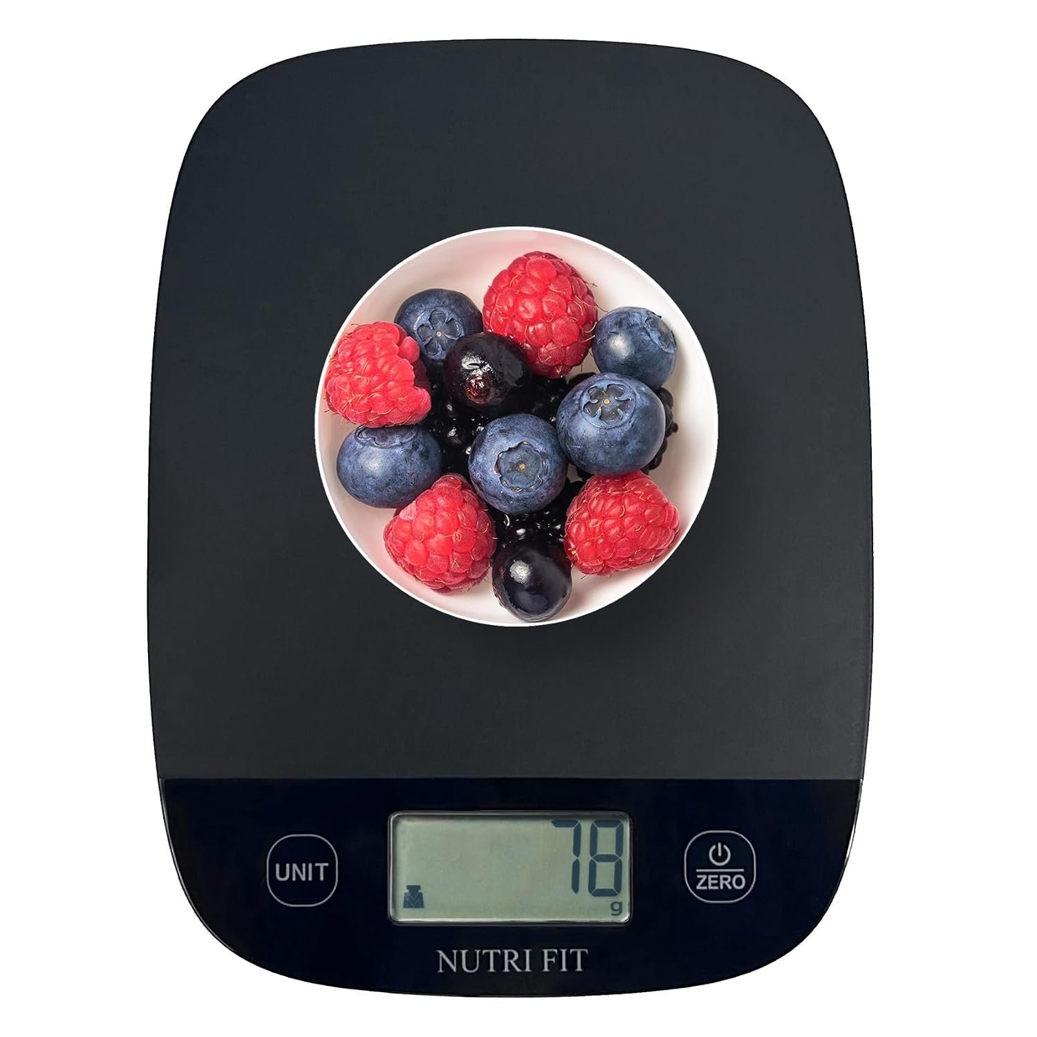 NUTRI FIT Food Scale Kitchen Scales Digital Weight Grams & Ounces Black