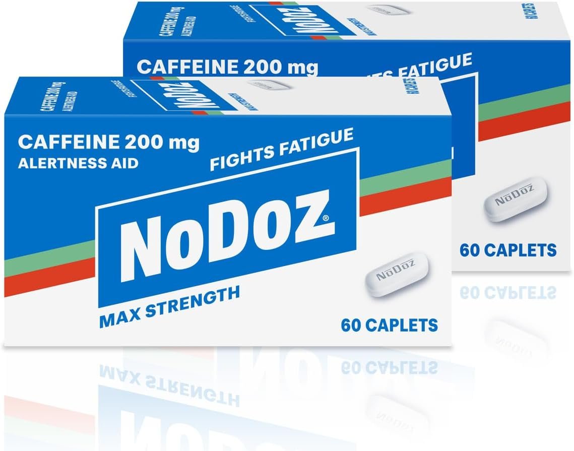 NoDoz 200mg Caffeine Pills Maximum Strength, 120 Caplets total