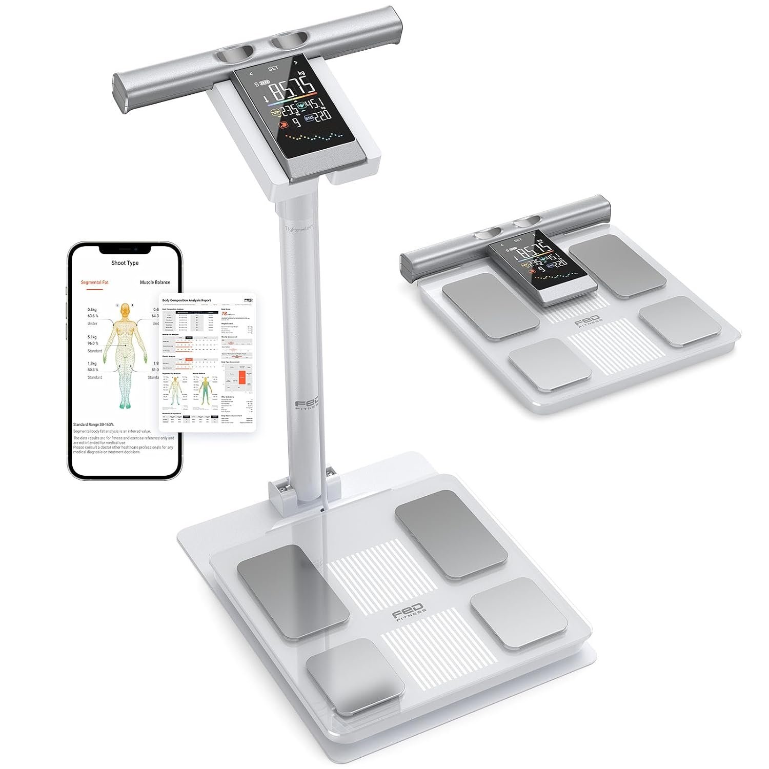 Smart Scale for Body Weight 8-Electrode BIA with Steel Stand