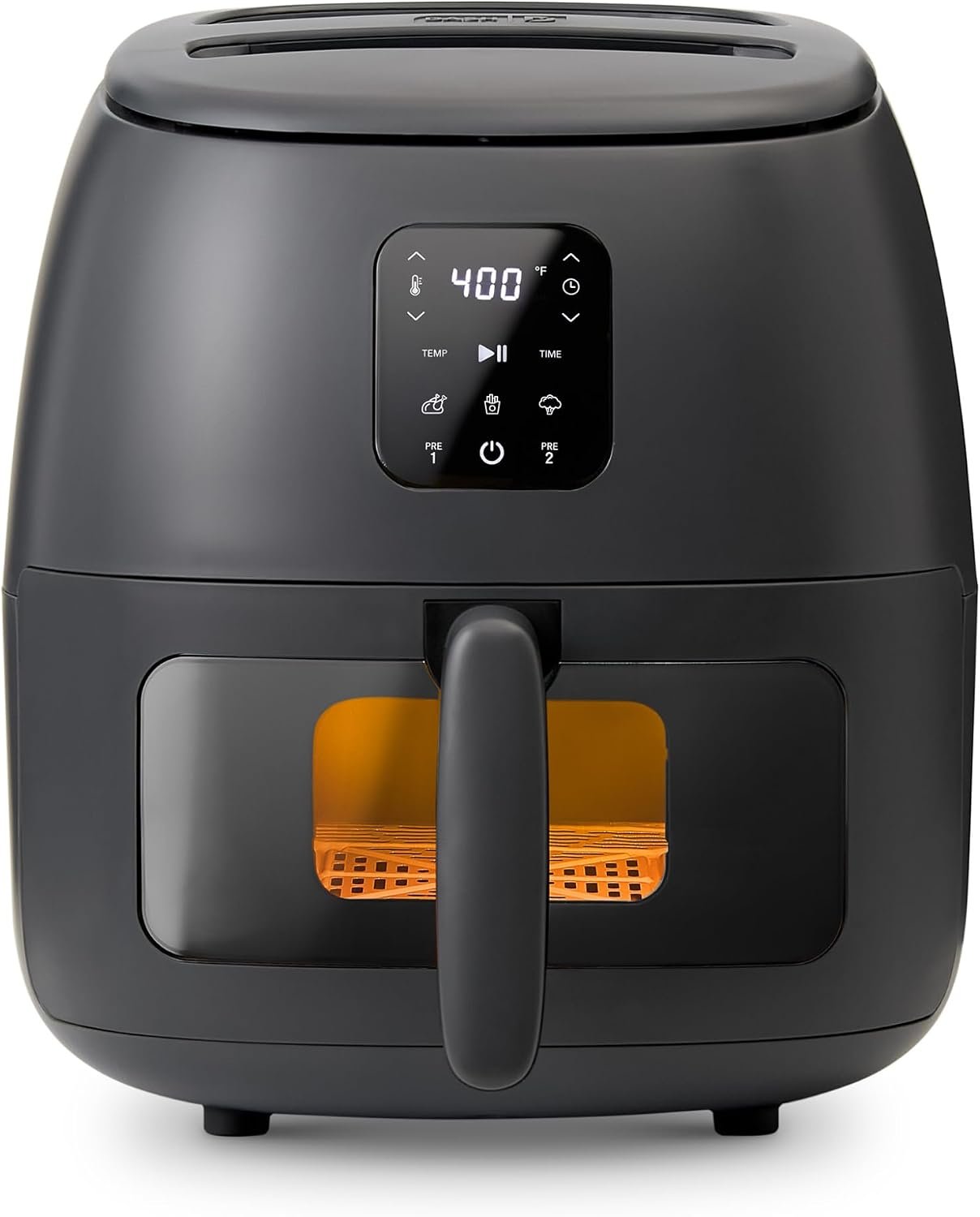 Dash 6QT Infrared Digital Air Fryer – Safe Ceramic Nonstick, Basket Style, Viewing Window, Custom Presets & Auto Shake Reminder – Dishwasher Safe Parts, 6 Quart Family-Size Air Fryer