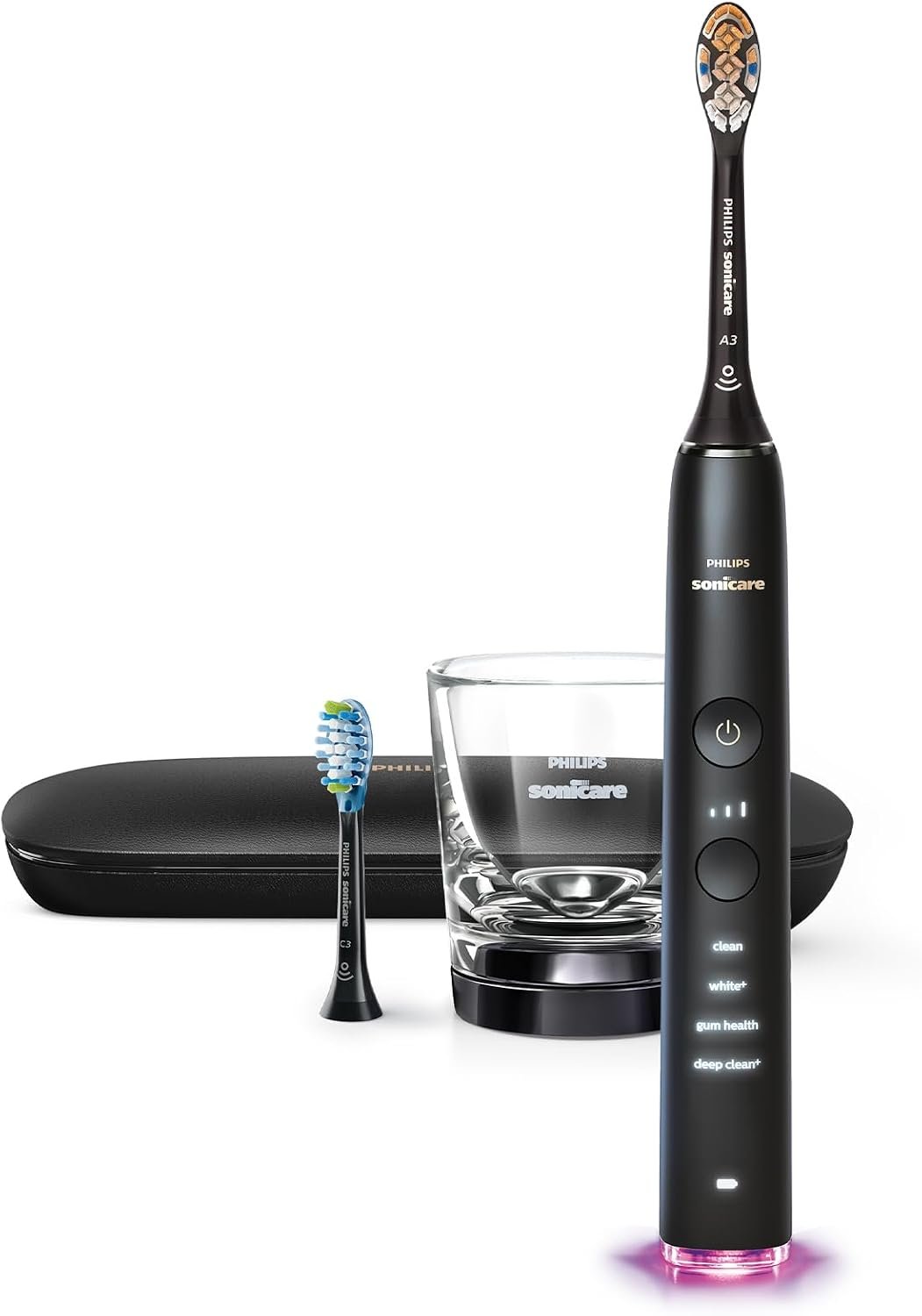 Philips Sonicare DiamondClean 9300 Electric Toothbrush, 2 Brush Head, Black
