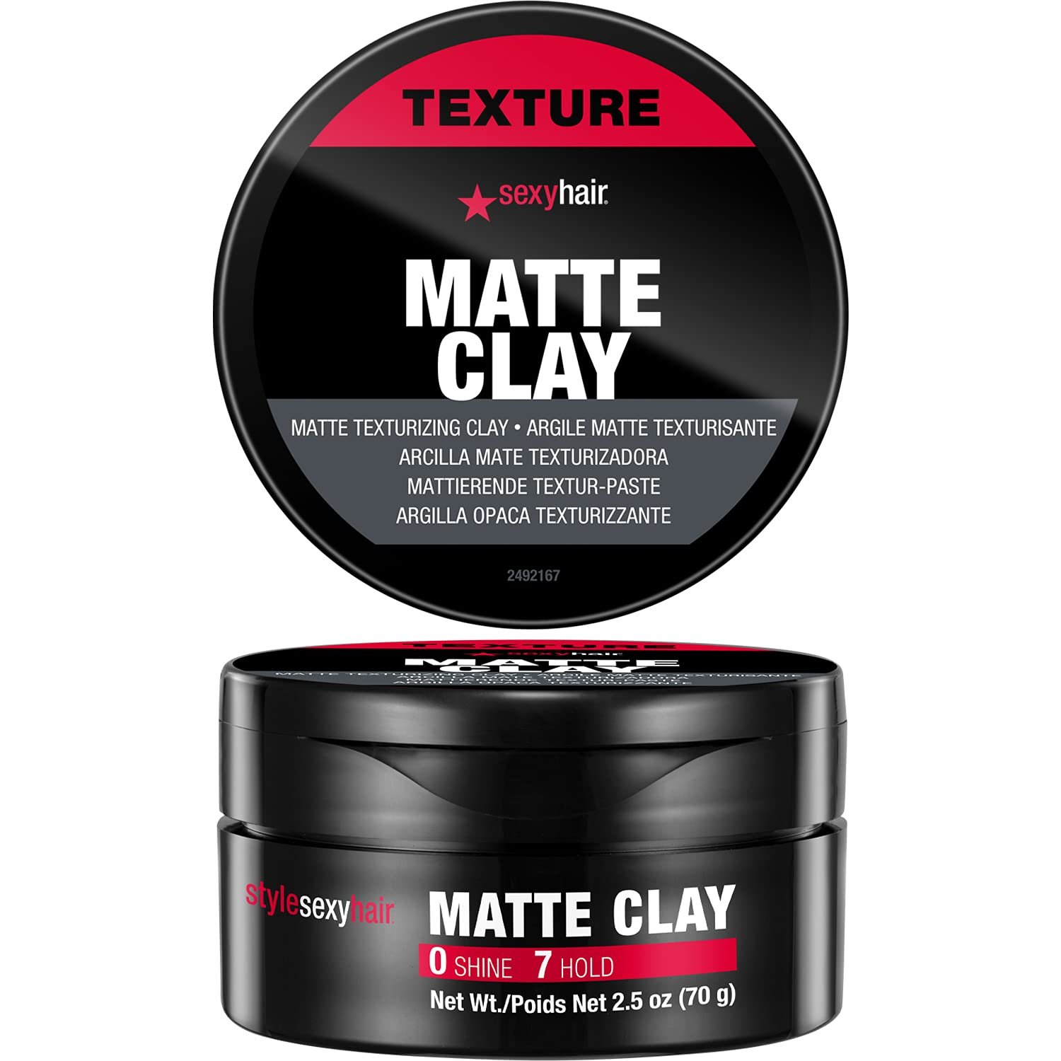 SexyHair Style Matte Clay Matte Texturizing Clay | Separates, Defines and Molds | Helps Tame Unruly Ends | Washes Out Easily