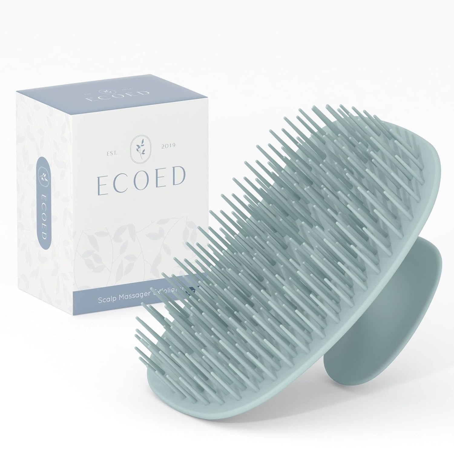 ecoed Scalp Massager Shampoo Brush, Scalp Scrubber & Exfoliator (Blue)