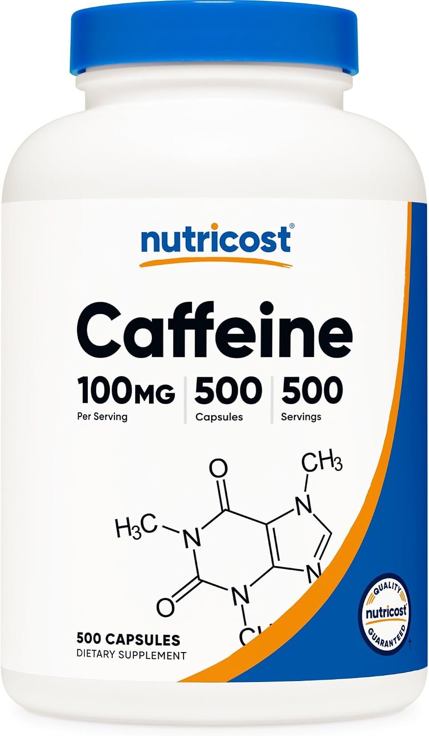 Nutricost Caffeine Pills 100mg, 500 Capsules