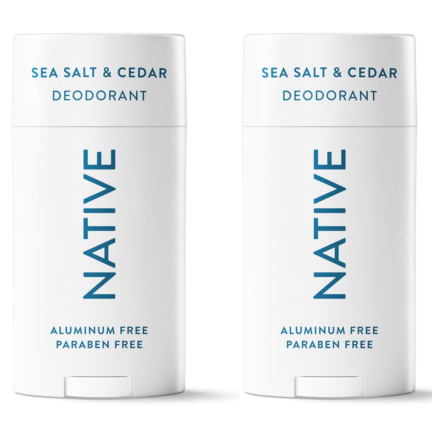 Native Deodorant Contains Naturally Derived Ingredients, 72 Hour Odor Control, Deodorant for Women and Men, Aluminum Free, Sea Salt & Cedar 2.3 oz (Pack of 2)