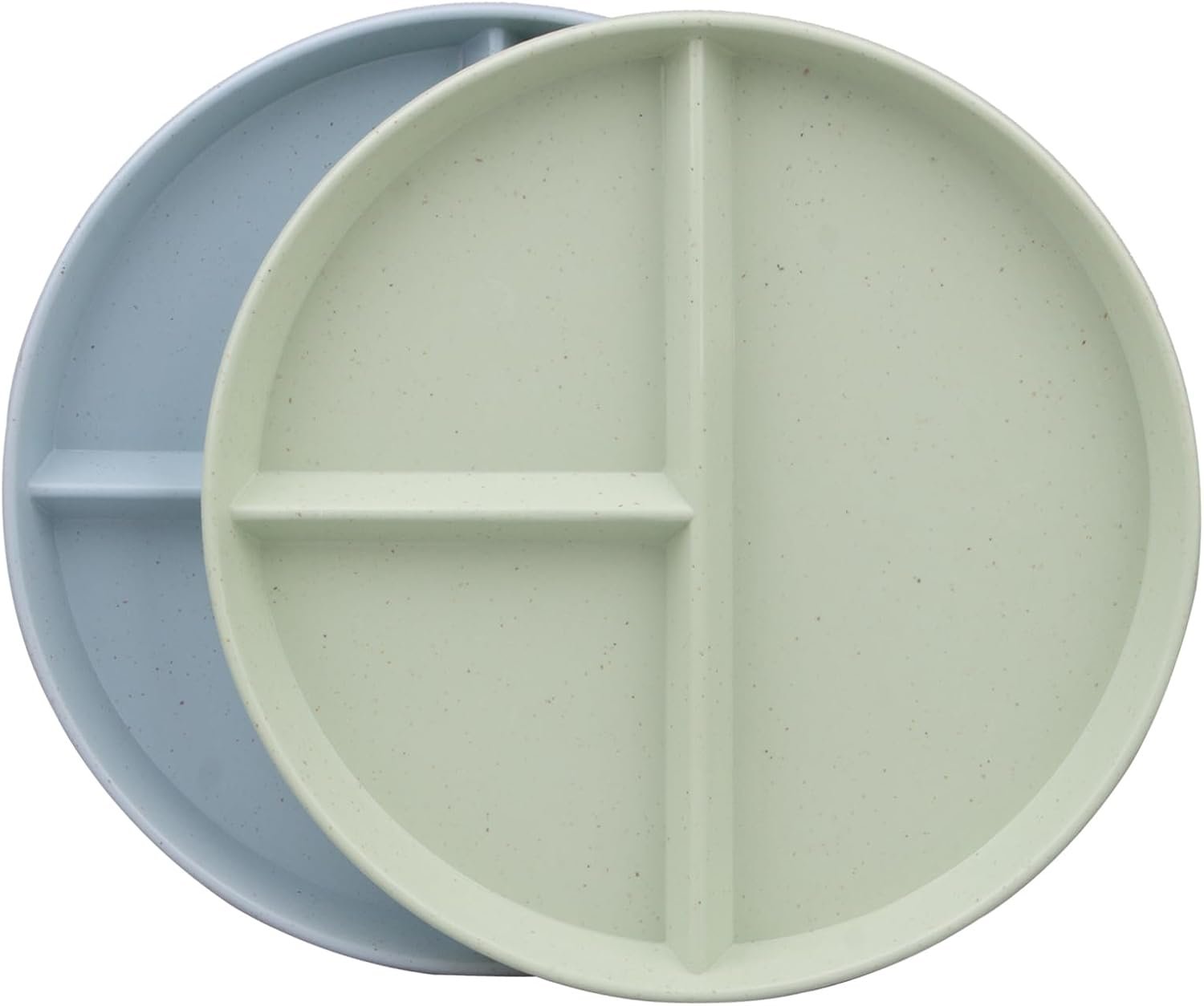 2Pack 9 Inch Portion Control Plates, Divided Plates for Dinner