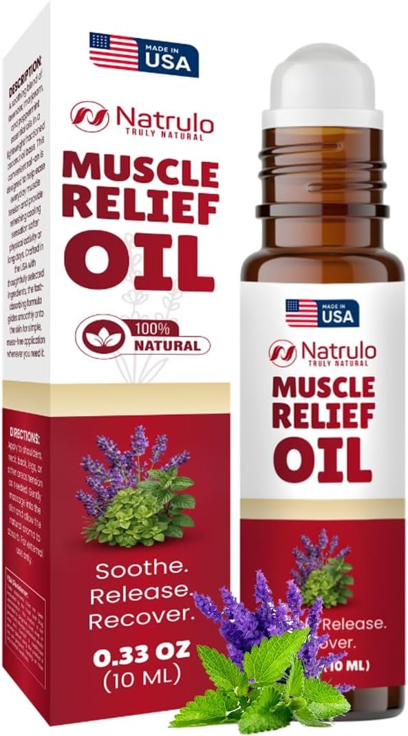 Muscle Oil Roll-On – Cooling Peppermint Muscle Rub & Massage Oil for Legs