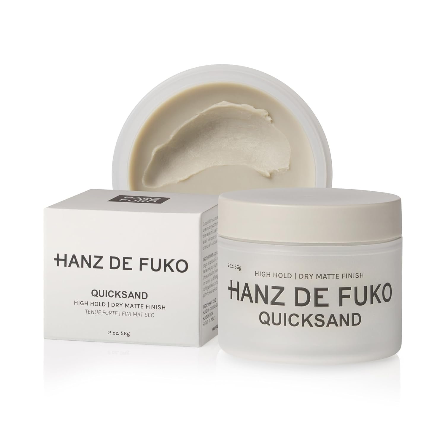 Hanz de Fuko Quicksand – Premium Men’s Hair Styling Wax & Dry Shampoo for a High Hold, Ultra Matte Finish – Ideal Texture Product for Thin, Thick and All Hair Types – 2 oz, Travel Size