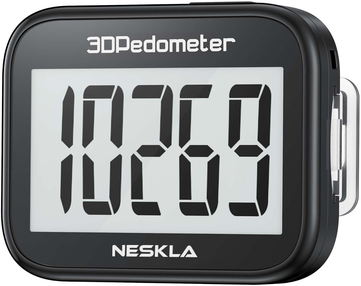 3D Pedometer, Simple Step Counter with Large LCD Display for Walking