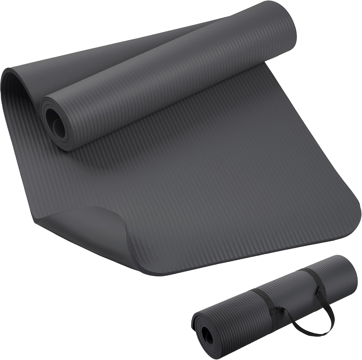 KEEP Extra Thick NBR Yoga Mat for Women & Men, 10mm Thick, 72”x32” Large Exercise Mat with Non-Slip Workout Mat for Yoga, Pilates, Stretching, Meditation – Wide & Cushioned Fitness Mat