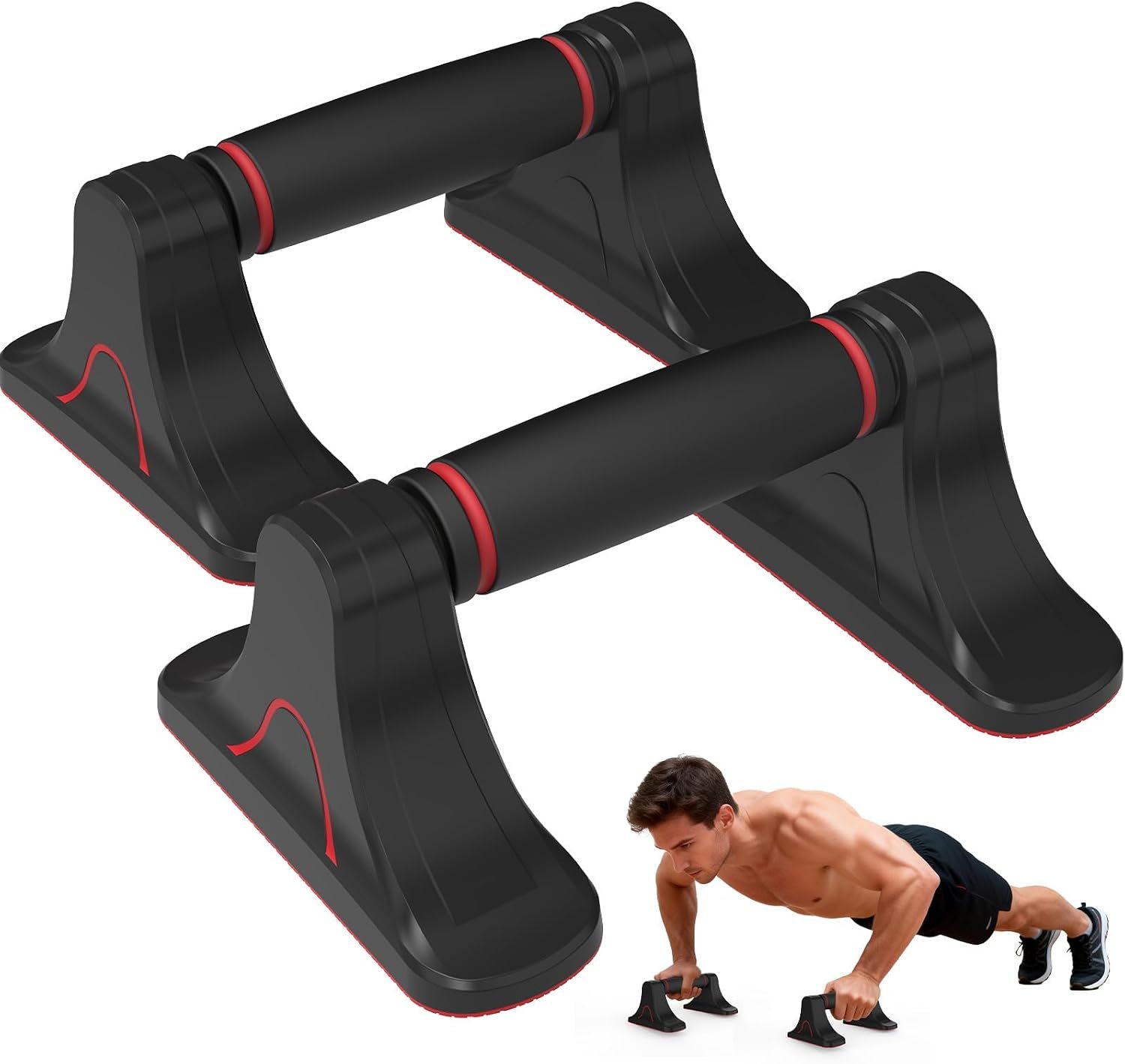 Fitarc Push Up Bars, Non Slip Push Up Handles with Foam Grip for Home Gym