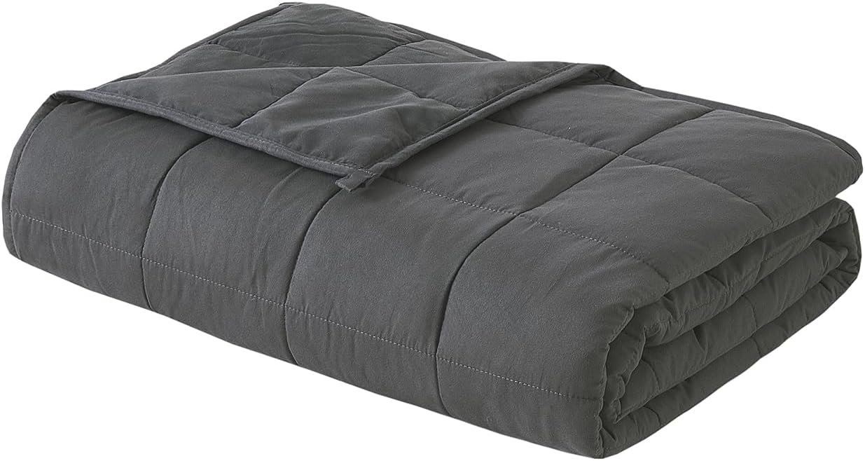 Weighted Blanket for Women & Men 80″x87″ 20 lbs Cooling Blanket for Sleepers, Soft Material Blanket with Premium Glass Beads for All-Season, Queen Size Grey