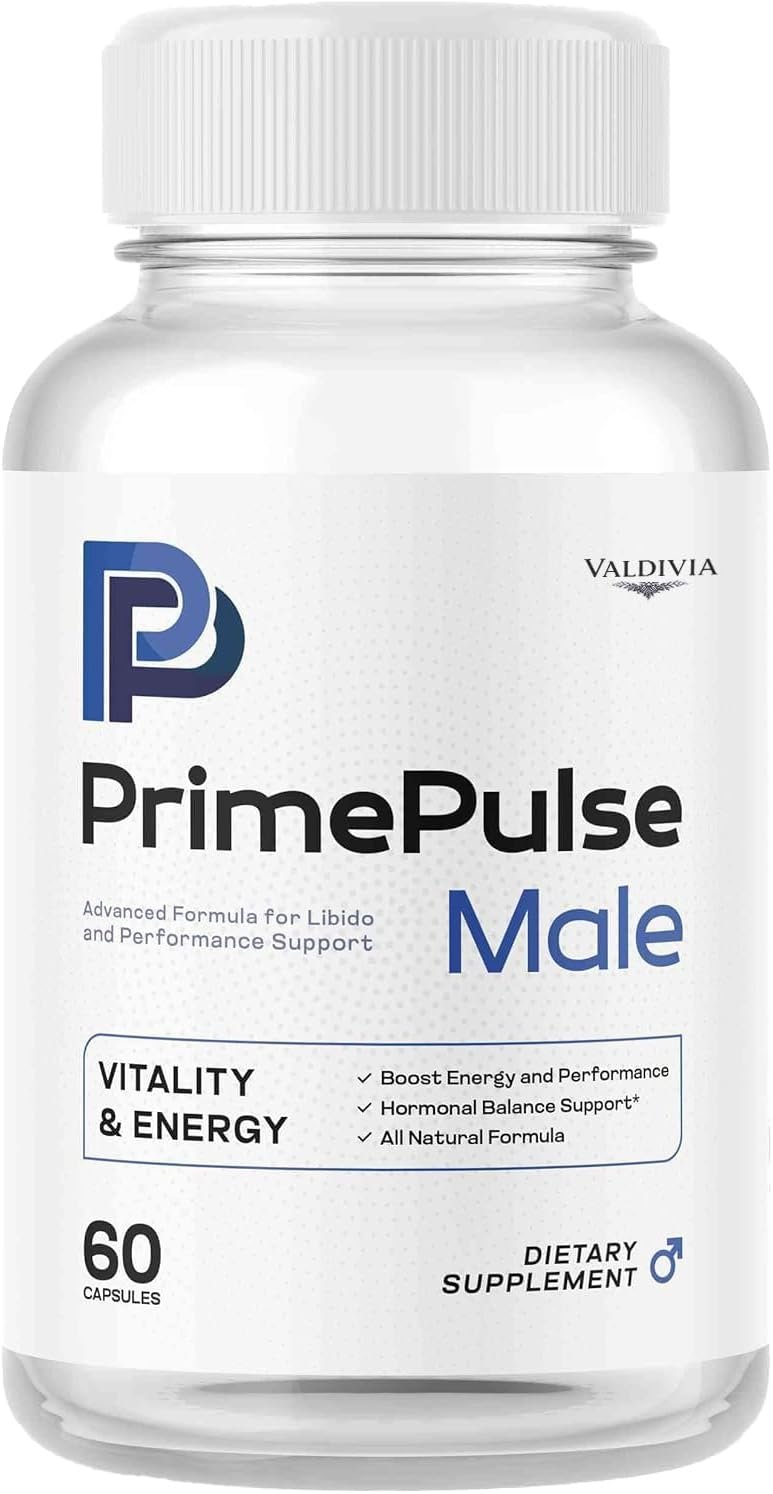 Prime Pulse Male – Official PrimePulse Men Supplement, Maximum Strength Energy Support, Natural Advanced Formula for Overall Health & Wellness, 60 Capsules for 1 Month