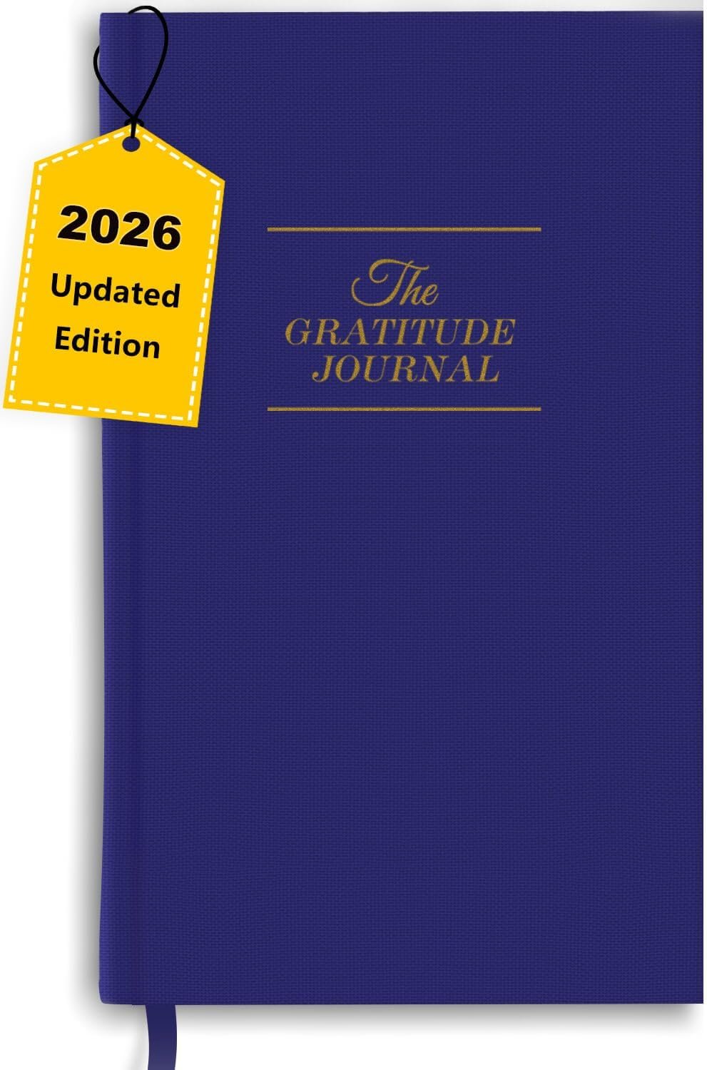 The Original Gratitude Journal with Inspiring Prompts & Quotes for Mindfulness, Reflection & Personal Growth – Daily Wellness Journal for Men & Women – Luxurious Linen Blue Cover