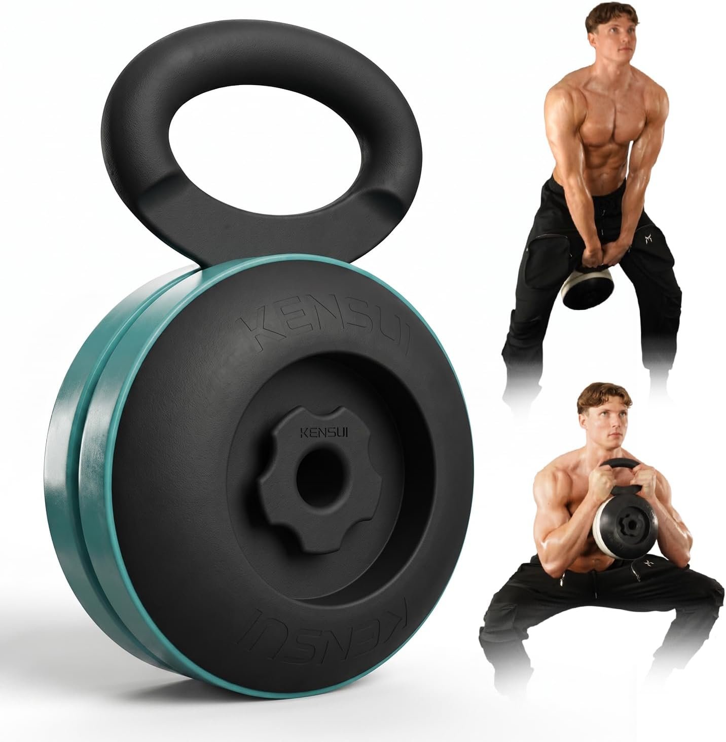 Kensui EZ-BELL Plate Loaded Adjustable Kettlebell Handle for 2-Inch Plates