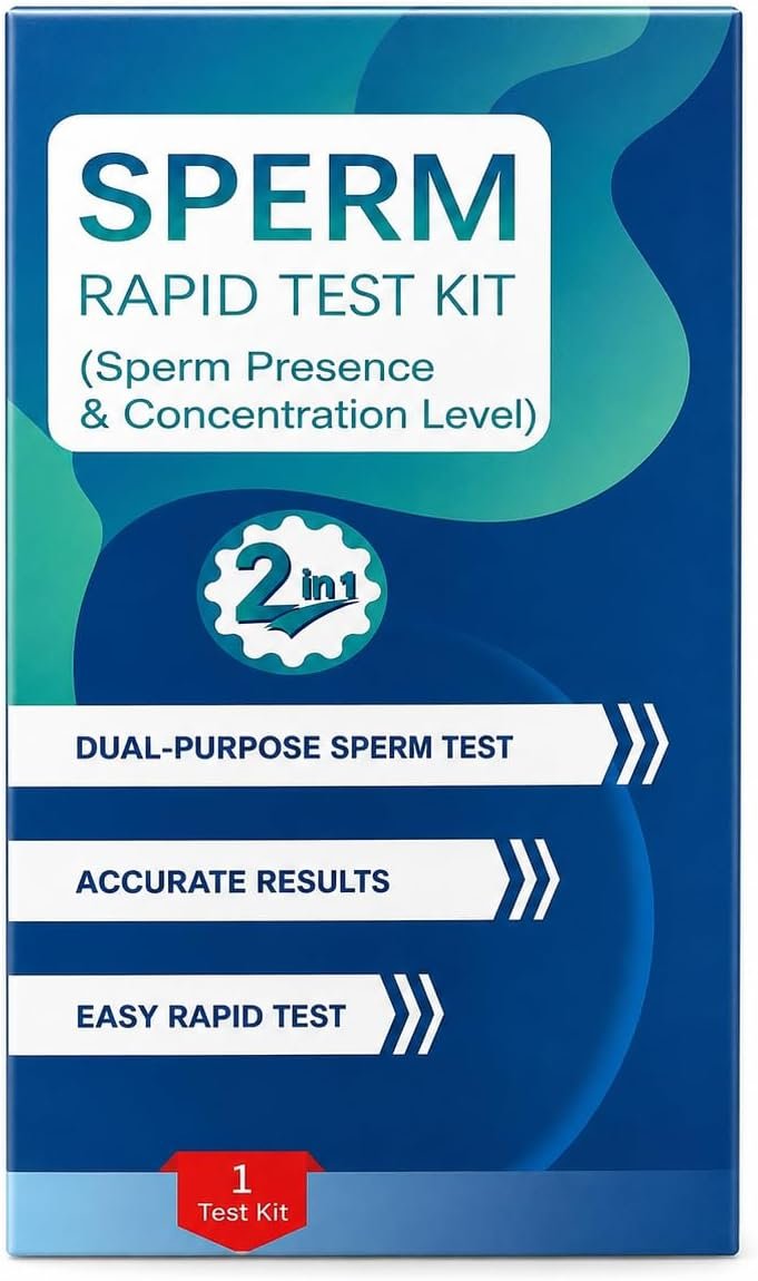 Fertility & Conception Readiness Check – Home Check, 2-in-1 At-Home Test for Men, Simple One-Step Method – #ModelHPL