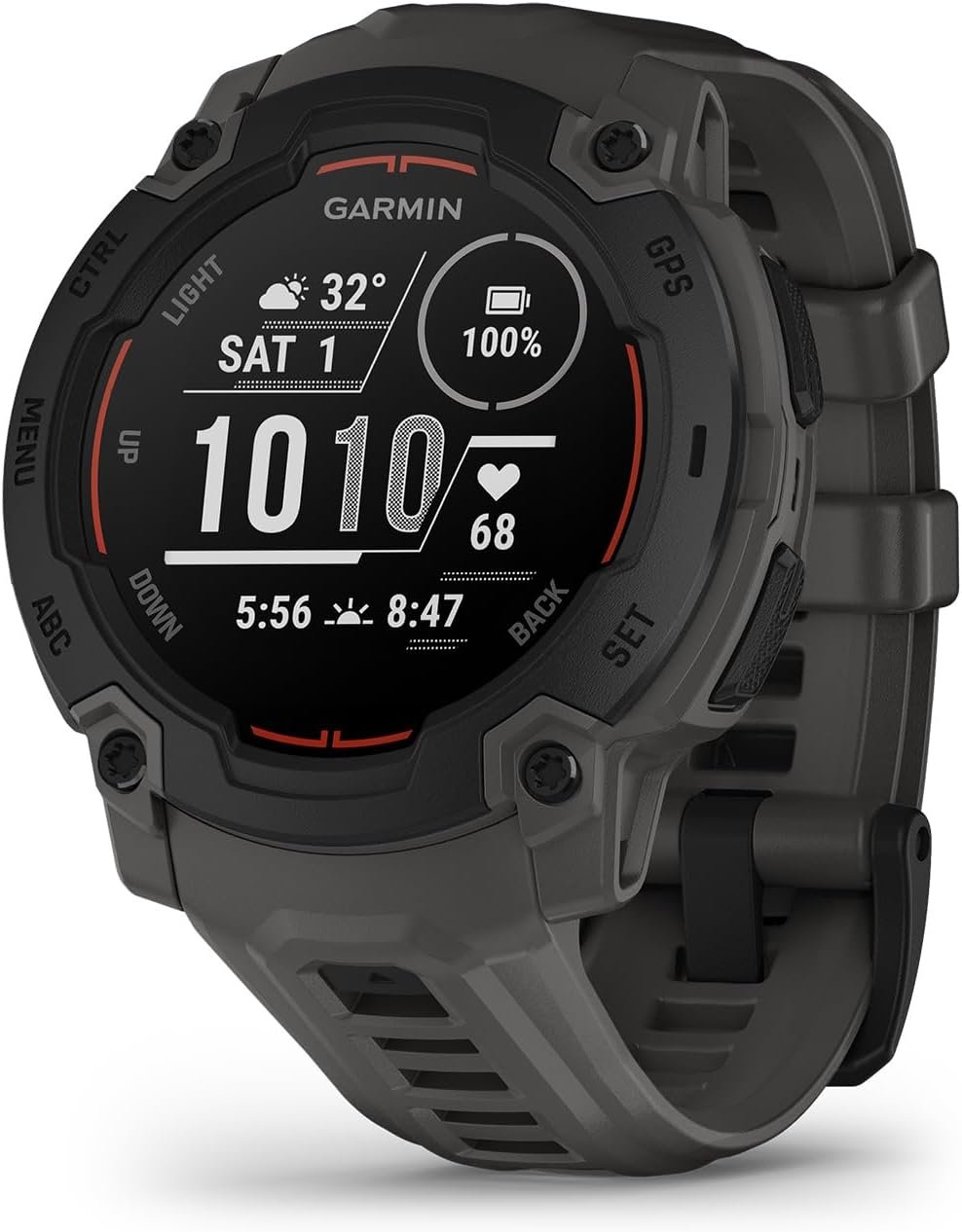 Garmin Instinct® E, Rugged GPS Smartwatch, 45mm, Charcoal
