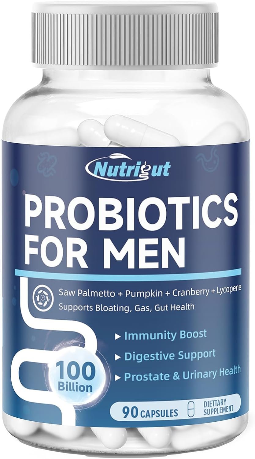 Mens Probiotics For Gut Health, 100 Billion Cfu, 90 Capsules, 45 Servings